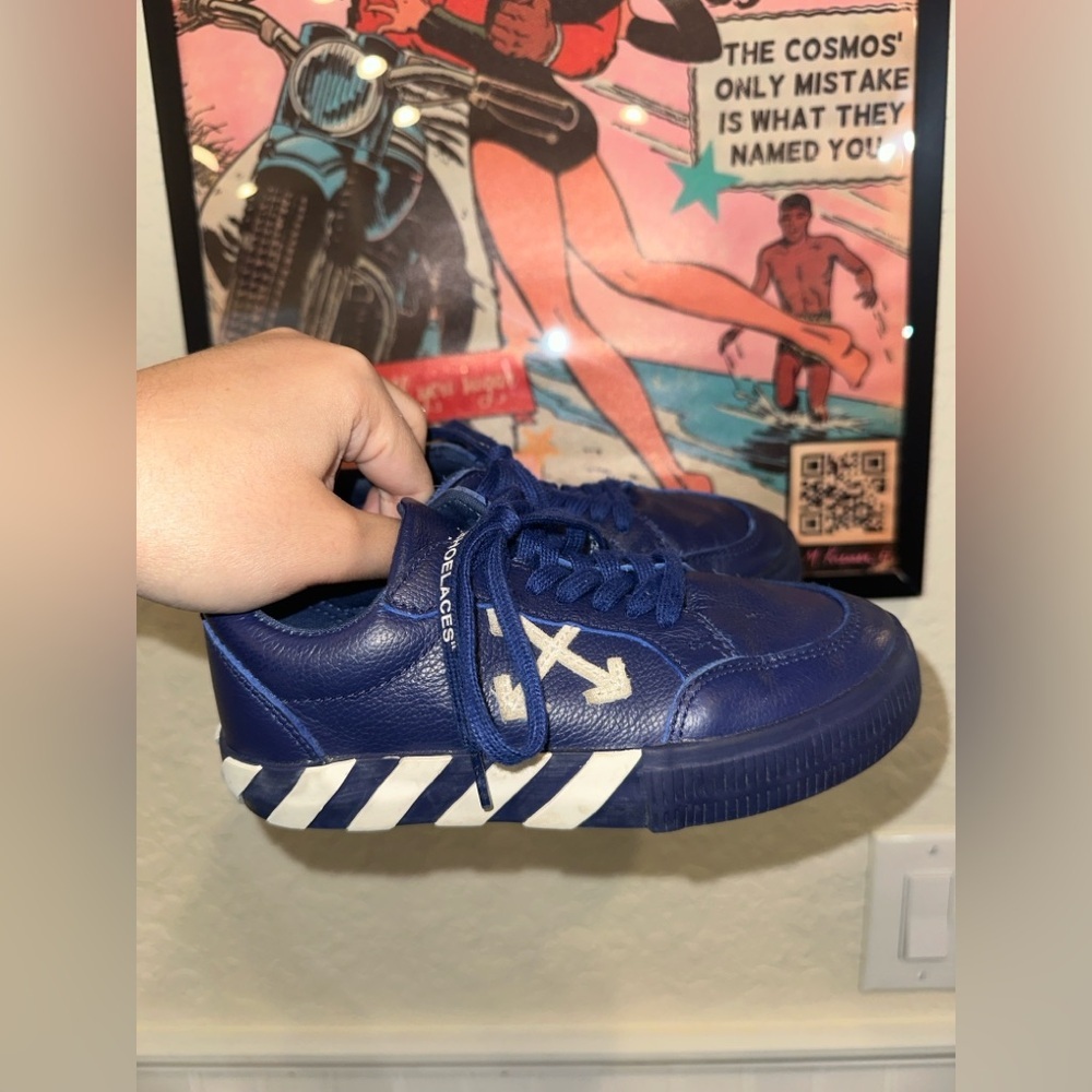 Off White Virgil Abloh Youth Kids 12.5/13 Navy Shoes - Picture 2 of 12